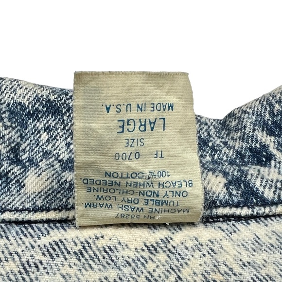 Bristol Blues End Of The Trail Hand Painted Indian Denim Jacket USA Large L Vtg - Picture 6 of 9